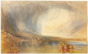 Flüelen, from the Lake of Lucerne, 1845