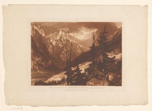View of the Valley of Chamonix with the Arveyron River