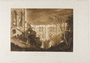 Rivaux Abbey, plate 51 from Liber Studiorum