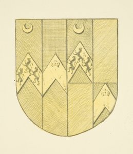 Arms of Brook(e?) on Brass Plate in St Mary Redcliffe by Joseph Manning
