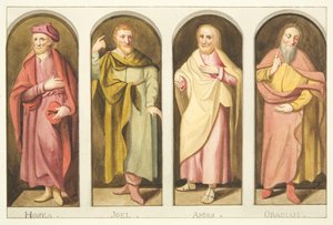 Four Minor Prophets Painted on West Side of Screen Dividing the Nave from the Choir of Bristol Cathedral by Joseph Manning