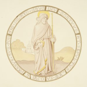 Stained Glass in Window of Private Chapel of Bishop