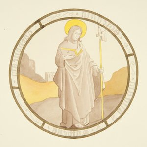 Stained Glass in Window of Private Chapel of Bishop