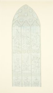 Stained glass window at east end of the south aisle of Bristol Cathedral by Joseph Manning