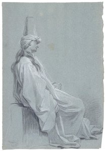 A Young Man Seated in Oriental Costume by Joseph Marie Vien