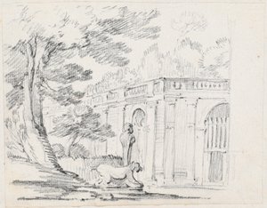 Loggia and Statuary in an Italian Garden
