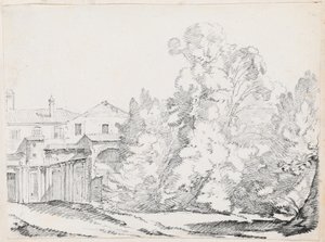 Trees Screening a House Built on Ancient Ruins by Joseph Marie Vien