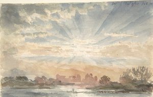 Landscape with Rising Sun by Joseph Michael Gandy