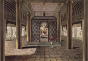 A Soldier Standing in a Rangoon Temple