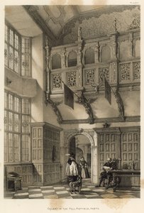 Gallery in the Hall, Hatfield, Herts by Joseph Nash
