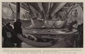 On Board the Transport Bavarian on her Way to the Cape, the Troop Deck by Joseph Nash