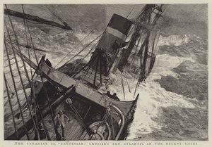 The Canadian SS Sardinian Crossing the Atlantic in the Recent Gales by Joseph Nash