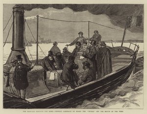 The Proposed Harbour for Rome, General Garibaldi on Board the Tevere off the Mouth of the Tiber by Joseph Nash