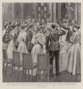 The Wedding Breakfast in the Throne Hall of the Castle of Ehrenburg by Joseph Nash