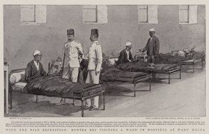 With the Nile Expedition, Hunter Bey visiting a Ward in Hospital at Wady Halfa by Joseph Nash