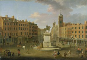 Charing Cross, with the Statue of King Charles I and Northumberland House, c.1750