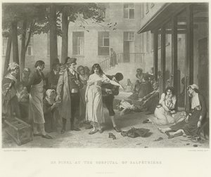 Dr. Pinel at the hospital of Salpêtrière by Joseph Nicolas Robert Fleury