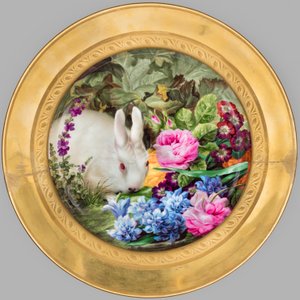 Plate with White Rabbit