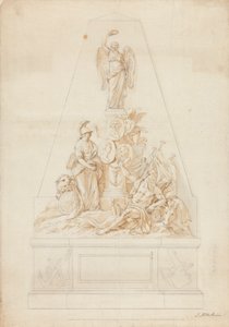 Study for the Monument to Naval Captains William Bayne, William Blair and Lord Robert Manner by Joseph Nollekens