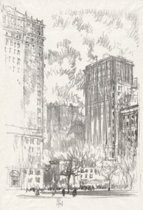 Battery Park, No. 1 in Iconophile Club Collection by Joseph Pennell