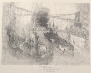 Battleship Coming Home by Joseph Pennell
