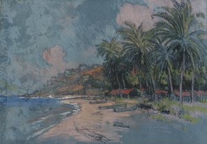Beach, Acapulco by Joseph Pennell
