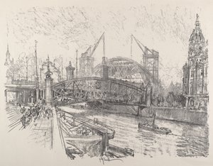 Building the Freidrich-Strasse Station, 1921