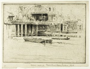 Cannon Street Station, from the River by Joseph Pennell