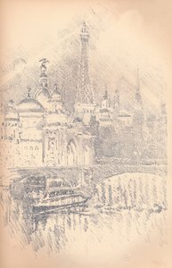 Early Evening Effect, Paris Exhibition, 1901 by Joseph Pennell