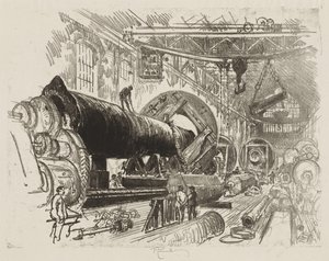 English War Work: Cutting and Turning a Big Gun