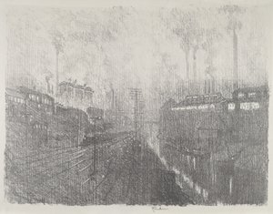 Evening in the Munitions Country by Joseph Pennell