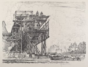 Gas Works from the Canal, Berlin by Joseph Pennell