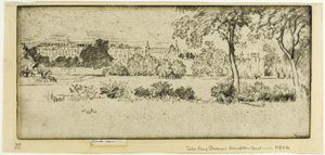 Hampton Court, the Long Palace by Joseph Pennell