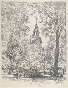 Independence Square and the State House by Joseph Pennell