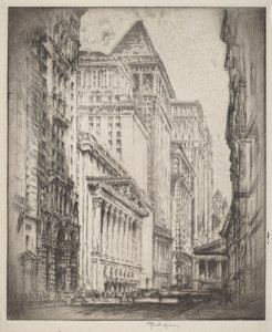 New York Stock Exchange by Joseph Pennell