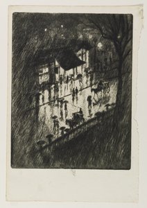 Rainy Night, Charing Cross Shops, 1903
