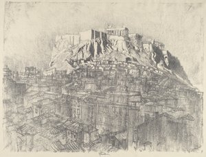 Sunrise Over the Acropolis by Joseph Pennell
