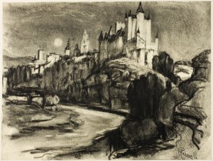 The Alcazar, Segovia by Joseph Pennell