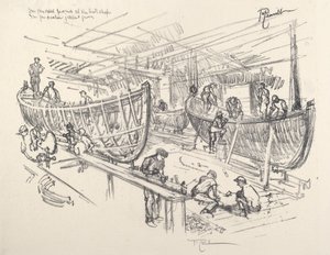 The Boat Builders by Joseph Pennell