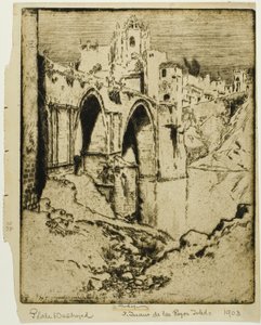 The Bridge of San Juan de los Reyes, Toledo by Joseph Pennell