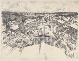 The Camp, the New Architecture, 1917 by Joseph Pennell