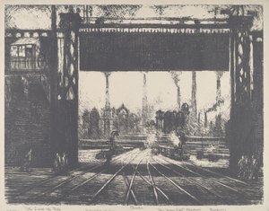 The Iron Gate, Charleroi by Joseph Pennell
