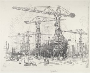 The Old Shipyard by Joseph Pennell