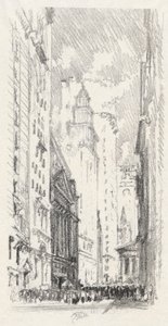 The Stock Exchange, #4 in Iconophile Club Collection by Joseph Pennell