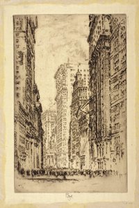 The Stock Exchange, New York by Joseph Pennell