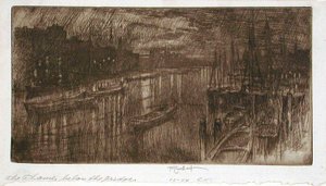 The Thames Below The Bridge by Joseph Pennell