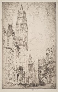 The Woolworth Building by Joseph Pennell