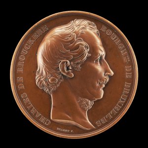 Charles de Brouckère, Mayor of Brussels [obverse] by Joseph Pierre Braemt