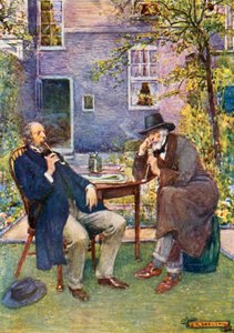Carlyle and Tennyson Talking and Smoking by Joseph Ratcliffe Skelton