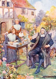 John Milton in his garden by Joseph Ratcliffe Skelton